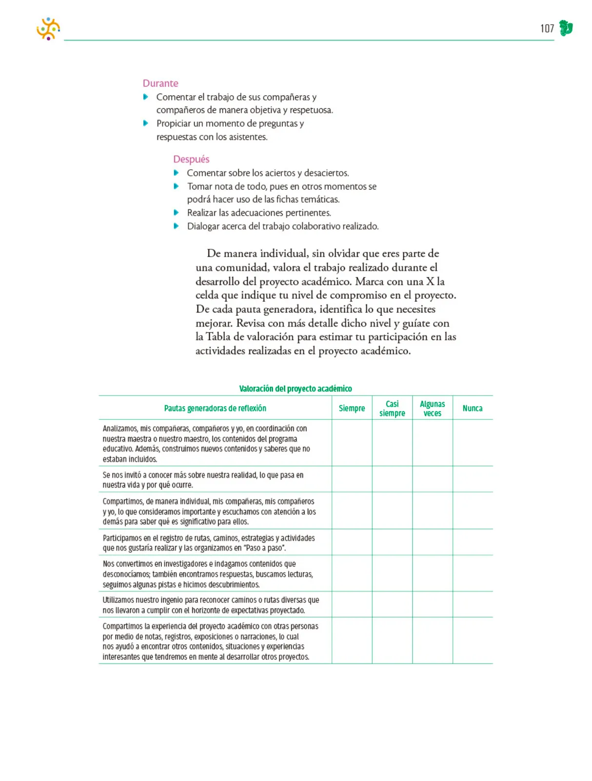 Página 108 de Colección Ximhai. Nuestro libro de Proyectos. Tomo III. Libro de Educación Telesecundaria Grado 1° Ciclo Escolar 2025 - 2026