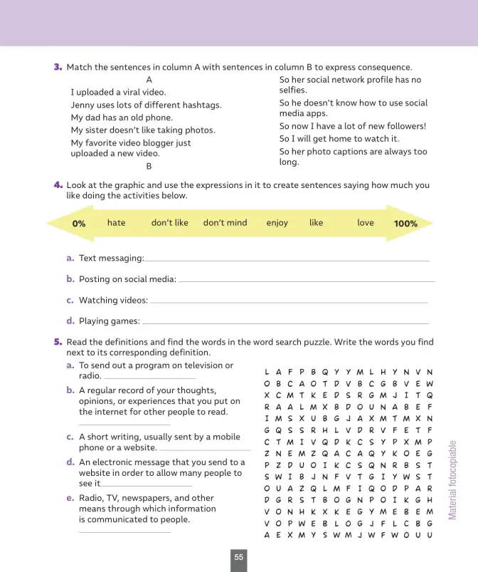 Página 56 de Inglés – Octavo Básico | Student’s Book MINEDUC – Descargar PDF · 2024