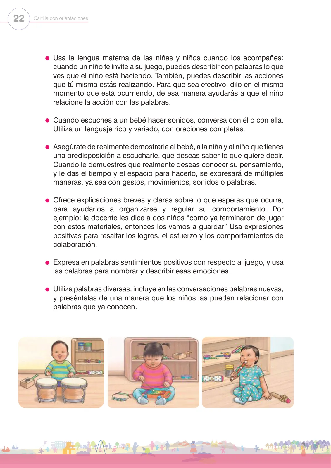 Miniatura página 24 de Juego e interacción en el hogar y en el aula. Cartilla con orientaciones para el Ciclo I de Educación Inicial · 2024