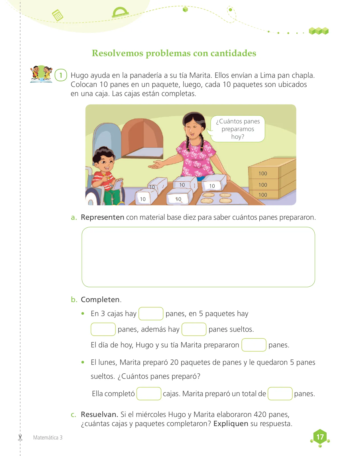 Miniatura página 19 de Matemática 3 : cuaderno de trabajo para tercer grado de Educación Primaria 2019 · 2019
