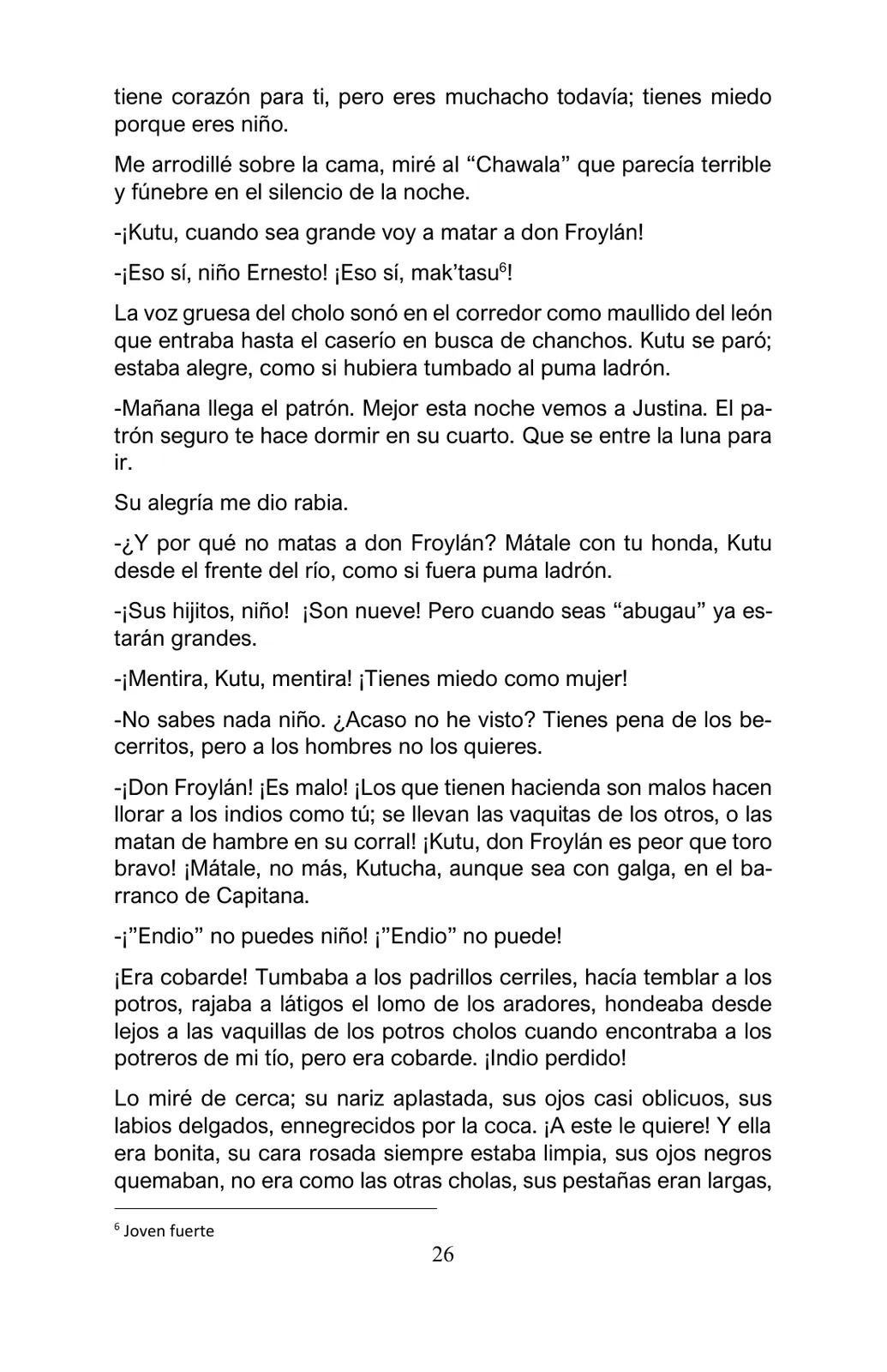 Miniatura página 26 de Arguedas, entre el fuego y el amor : textos seleccionados para estudiantes de Educación Básica · 2021