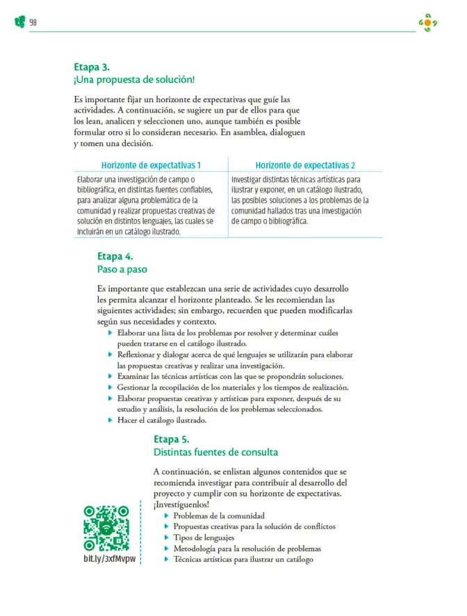 Página 99 de Colección Nanahuatzin. Nuestro libro de Proyectos. Tomo I. Libro de Educación Telesecundaria Grado 3° Ciclo Escolar 2025 - 2026