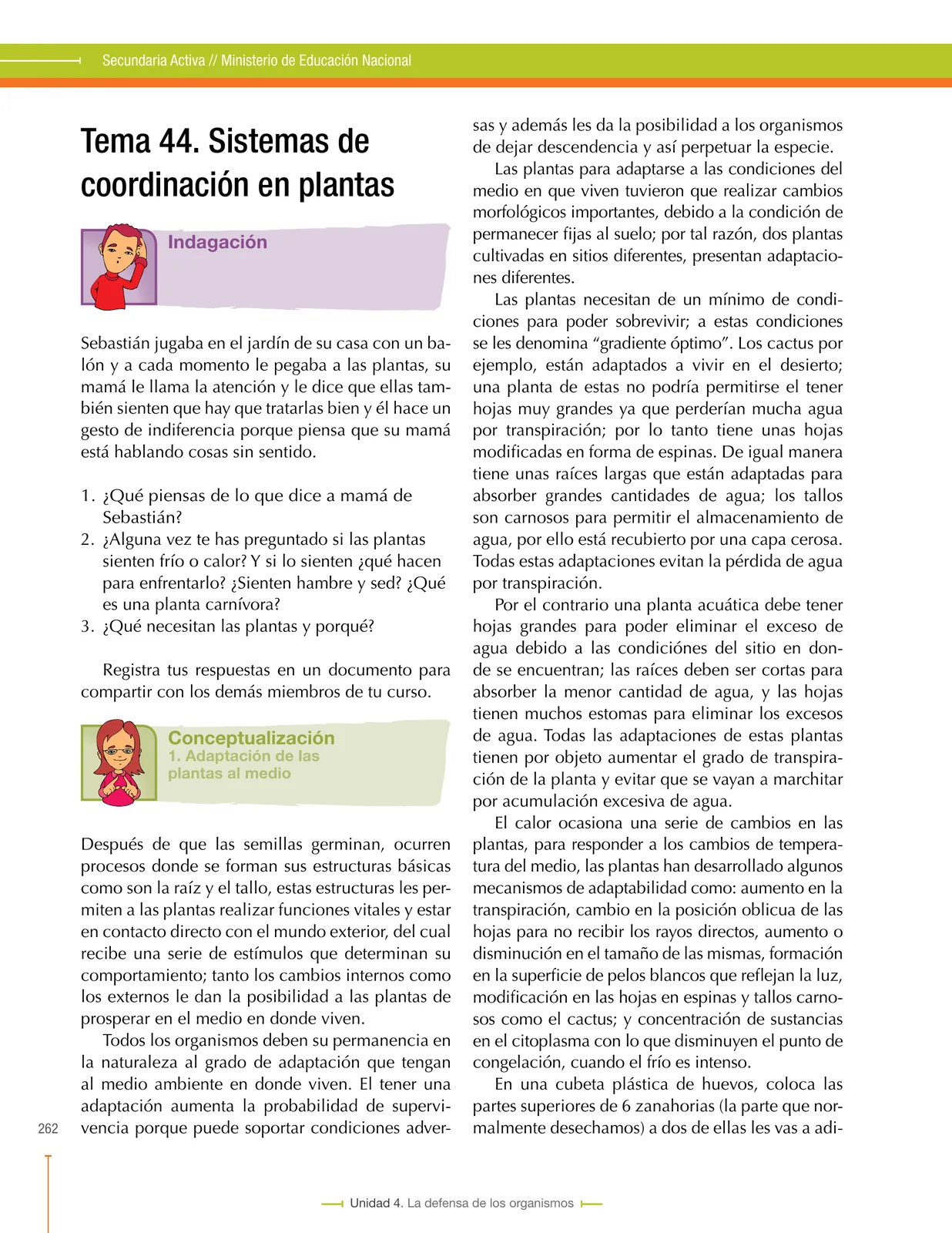 Página 262 de Ciencias Naturales 8° · Secundaria Activa