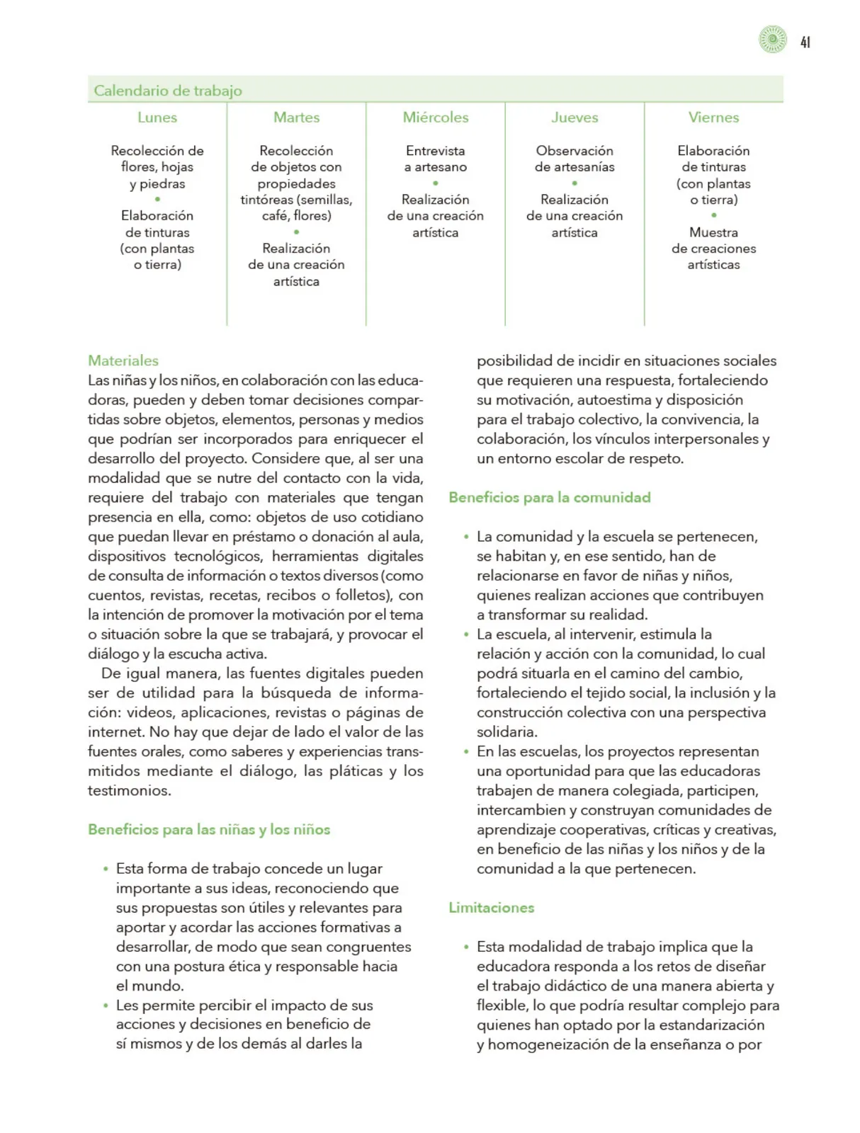 Página 42 de Modalidades de trabajo para la acción transformadora y el codiseño Libro de Educación Preescolar Grado 1°, 2°, 3° Ciclo Escolar 2025 - 2026