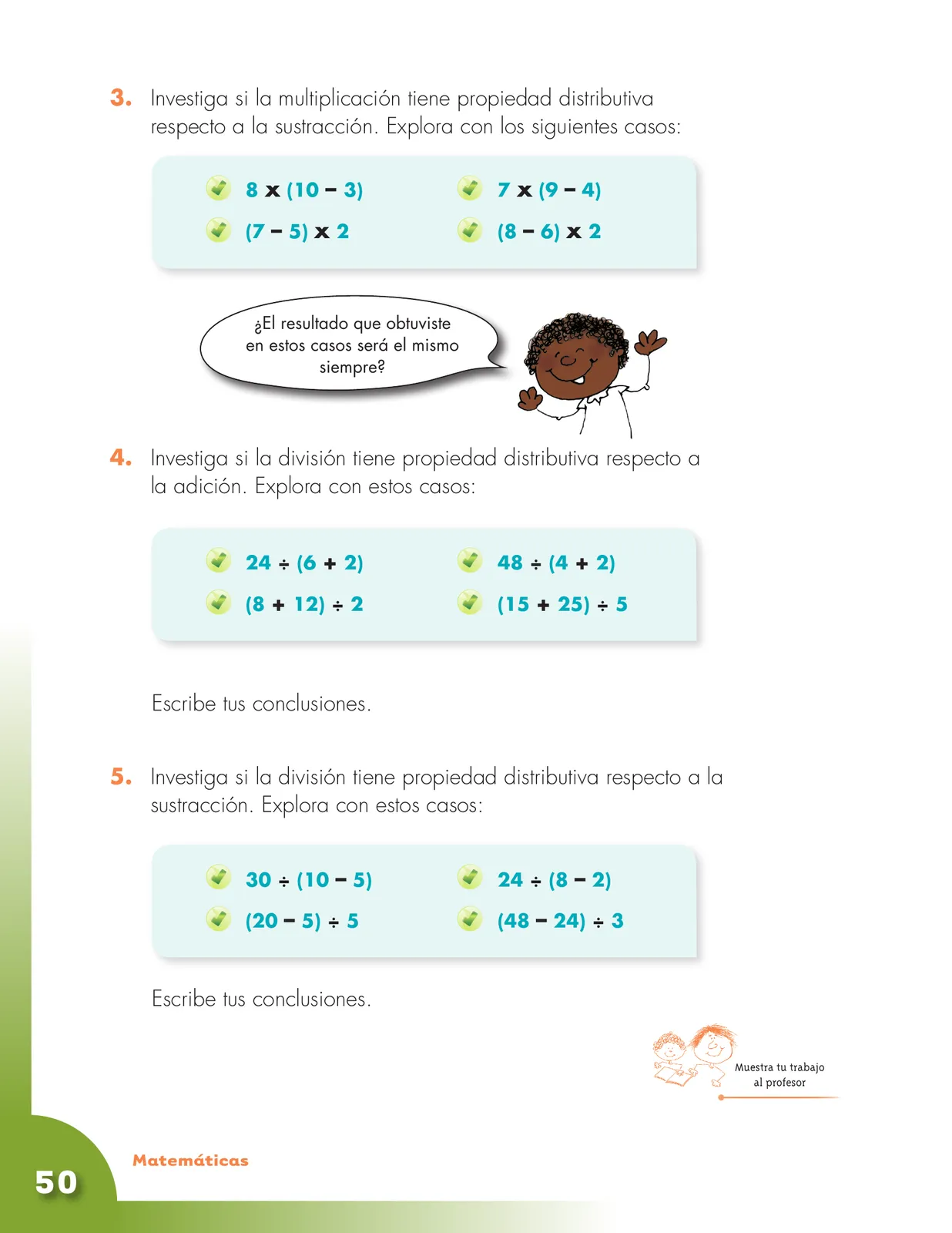 Página 50 de Matematica 3° · Cartilla 02