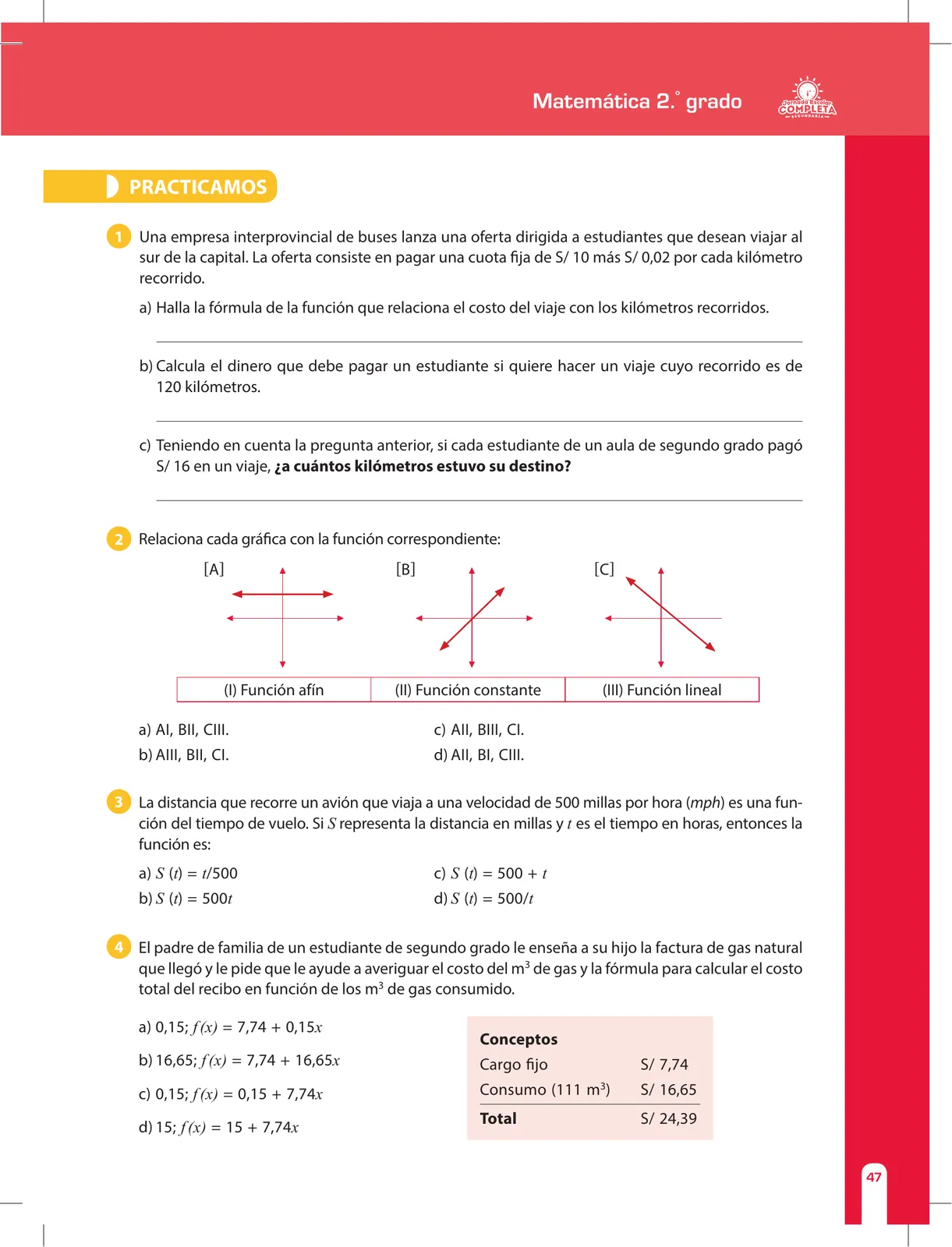 Miniatura página 47 de Matemática 2 : cuaderno de reforzamiento pedagógico - JEC · 2016