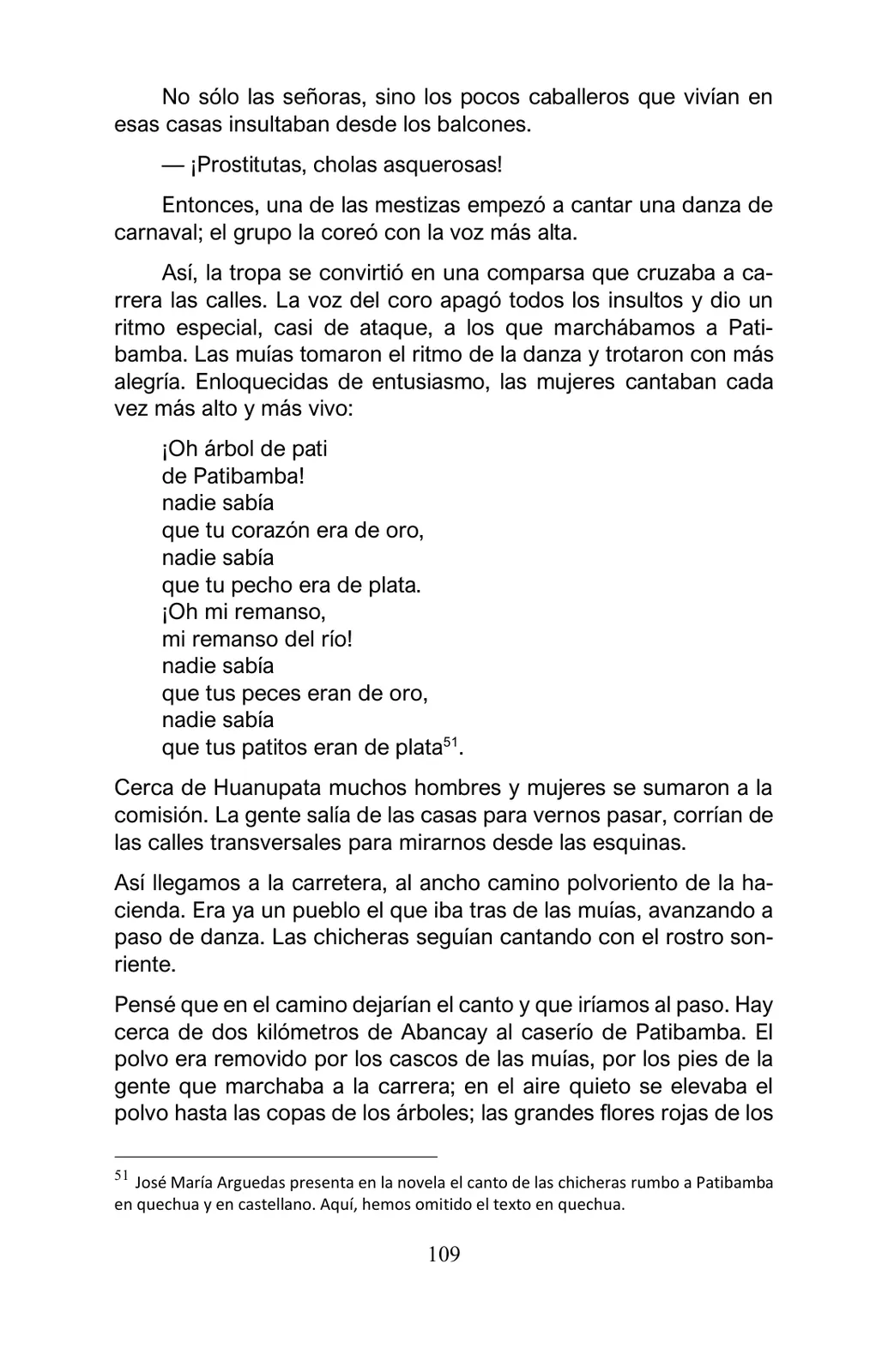 Miniatura página 109 de Arguedas, entre el fuego y el amor : textos seleccionados para estudiantes de Educación Básica · 2021