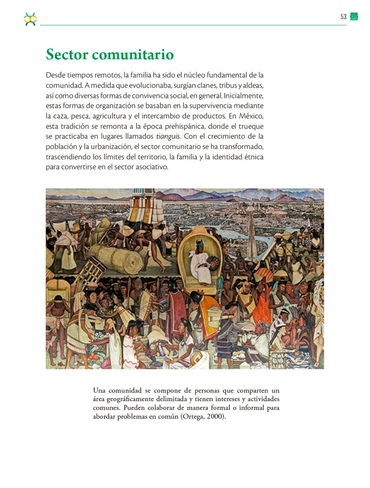 Miniatura página 54 de Colección Nanahuatzin. De lo humano y lo comunitario.   Libro de Educación Telesecundaria Grado 3°  Ciclo Escolar 2025 - 2026