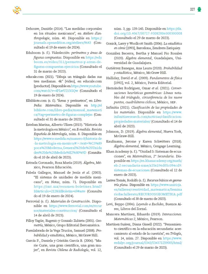 Página 328 de Colección Sk´asolil. Saberes y pensamiento científico. Libro de Educación Telesecundaria Grado 2° Ciclo Escolar 2025 - 2026