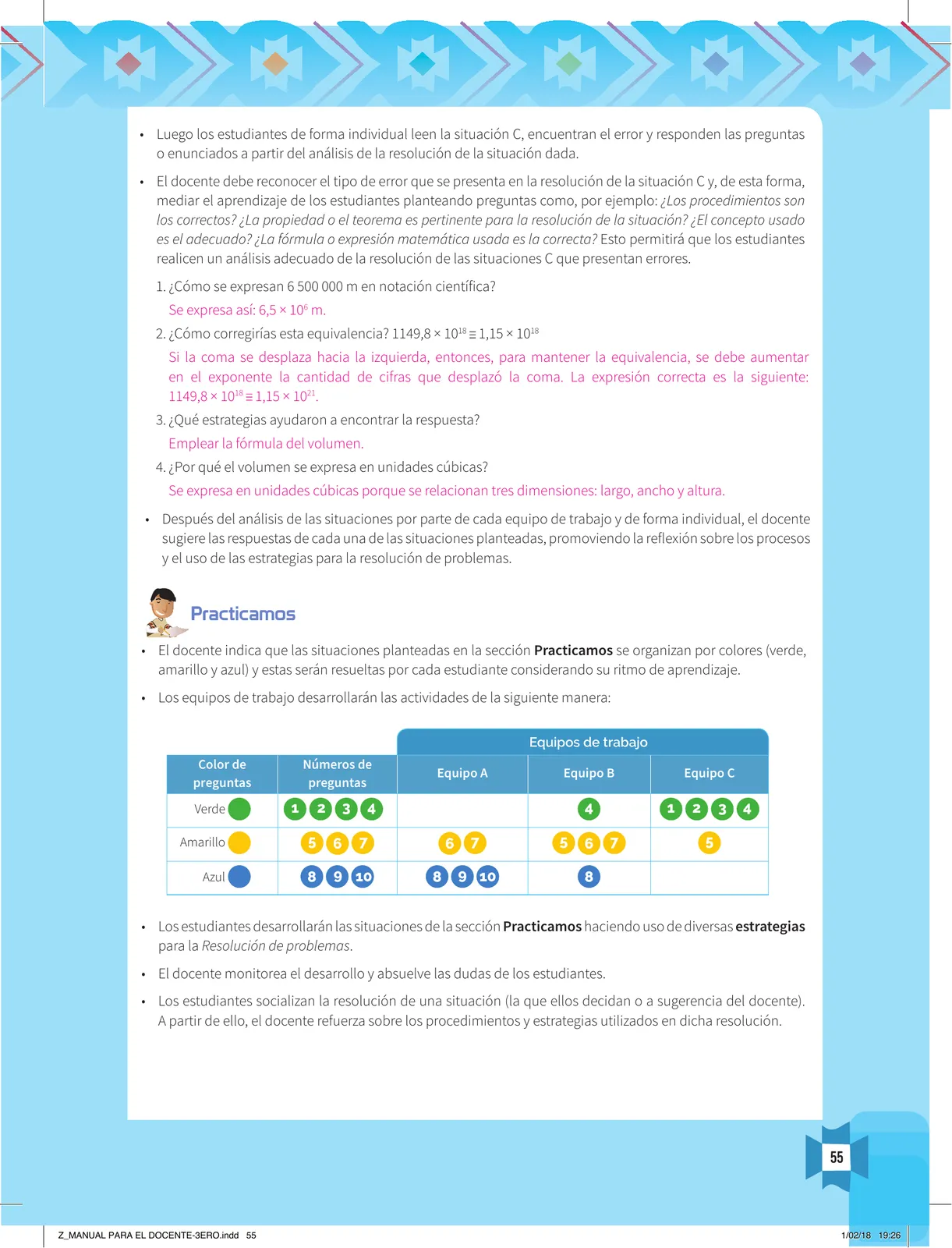 Página 57 de Resolvamos problemas 3 : manual para el docente 2018 · 2018