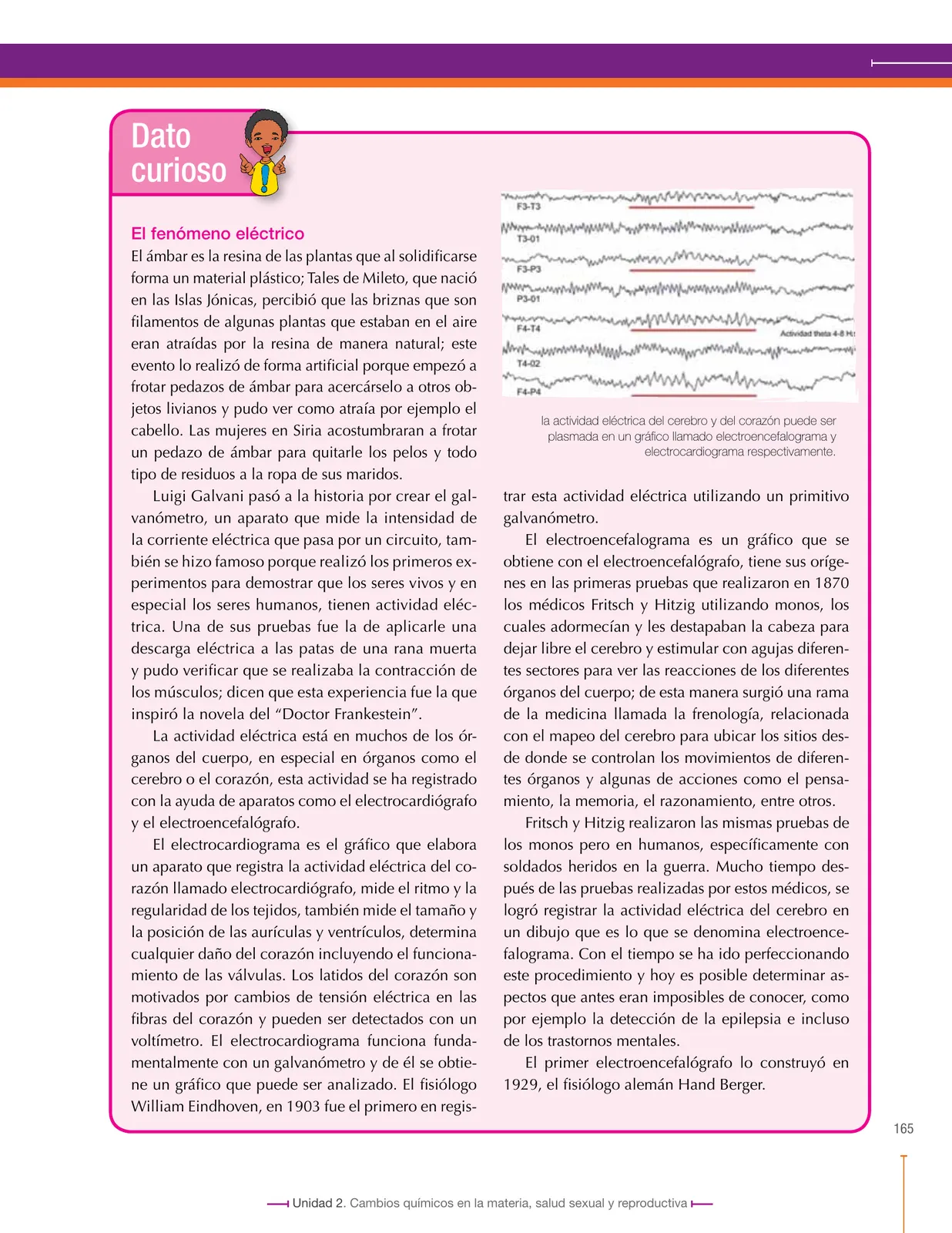 Página 165 de Ciencias Naturales 8° · Secundaria Activa