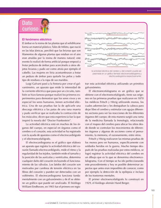 Página 165 de Ciencias Naturales 8° · Secundaria Activa