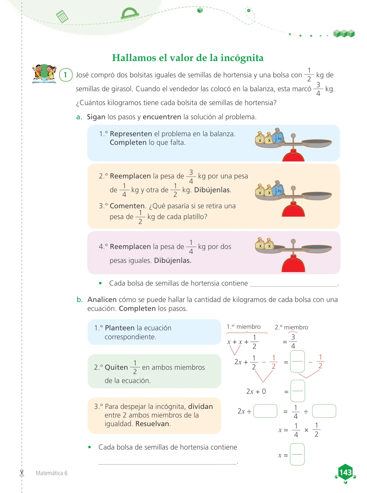 Página 145 de Matemática 6 : cuaderno de trabajo para sexto grado de Educación Primaria 2019 · 2019