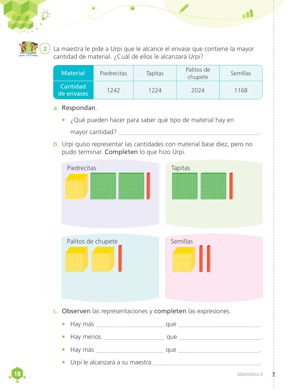 Miniatura página 20 de Matemática 4 : cuaderno de trabajo para cuarto grado de Educación Primaria 2019 · 2019