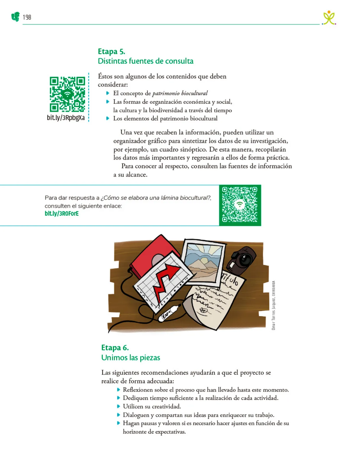 Miniatura página 199 de Colección Ximhai. Nuestro libro de Proyectos. Tomo I.   Libro de Educación Telesecundaria Grado 1°  Ciclo Escolar 2025 - 2026