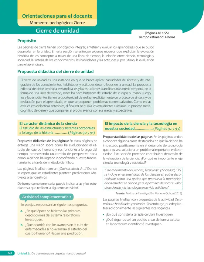 Página 116 de Libro de Ciencias Naturales – Quinto Básico | Texto del Estudiante MINEDUC – Descargar PDF · 2024