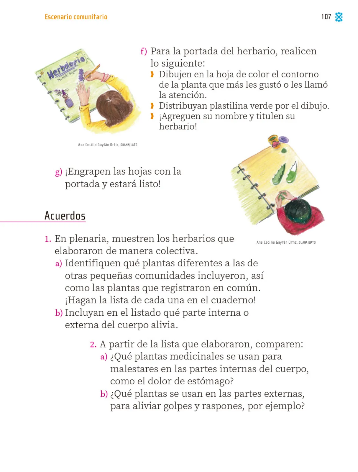 Miniatura página 108 de Proyectos Comunitarios.   Libro de Educación Primaria Grado 1°  Ciclo Escolar 2025 - 2026