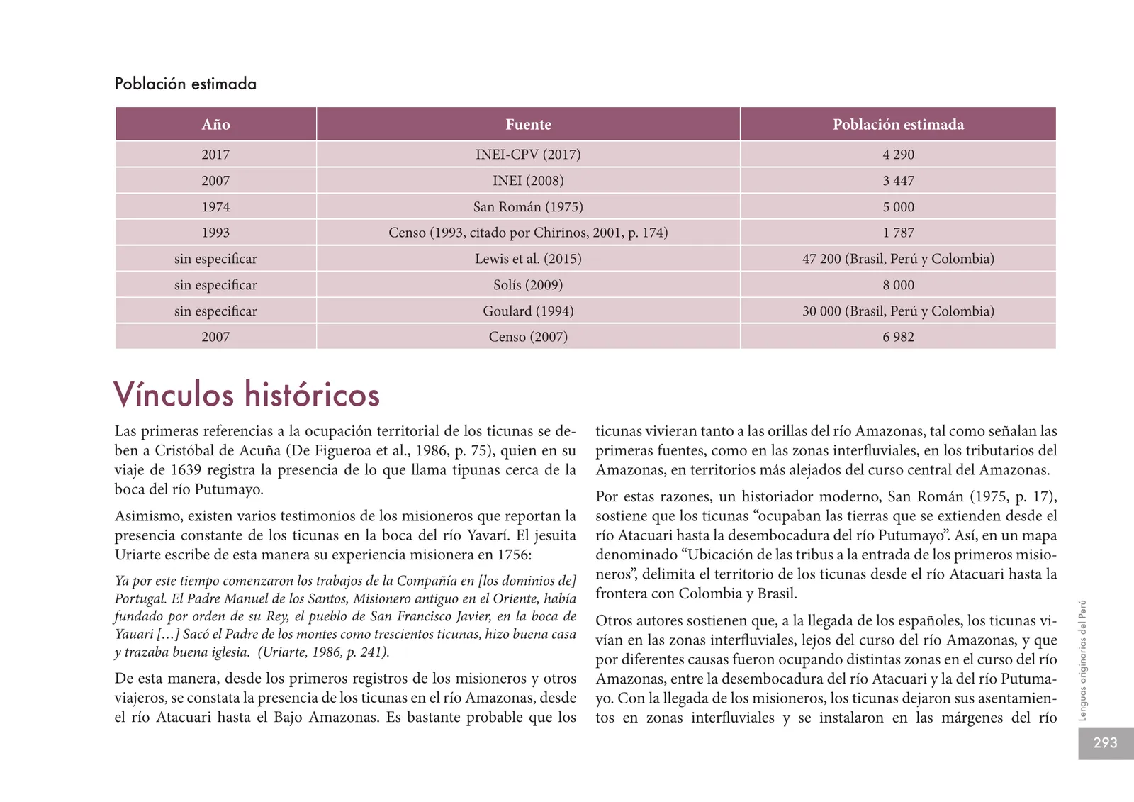 Página 295 de Lenguas originarias del Perú · 2018