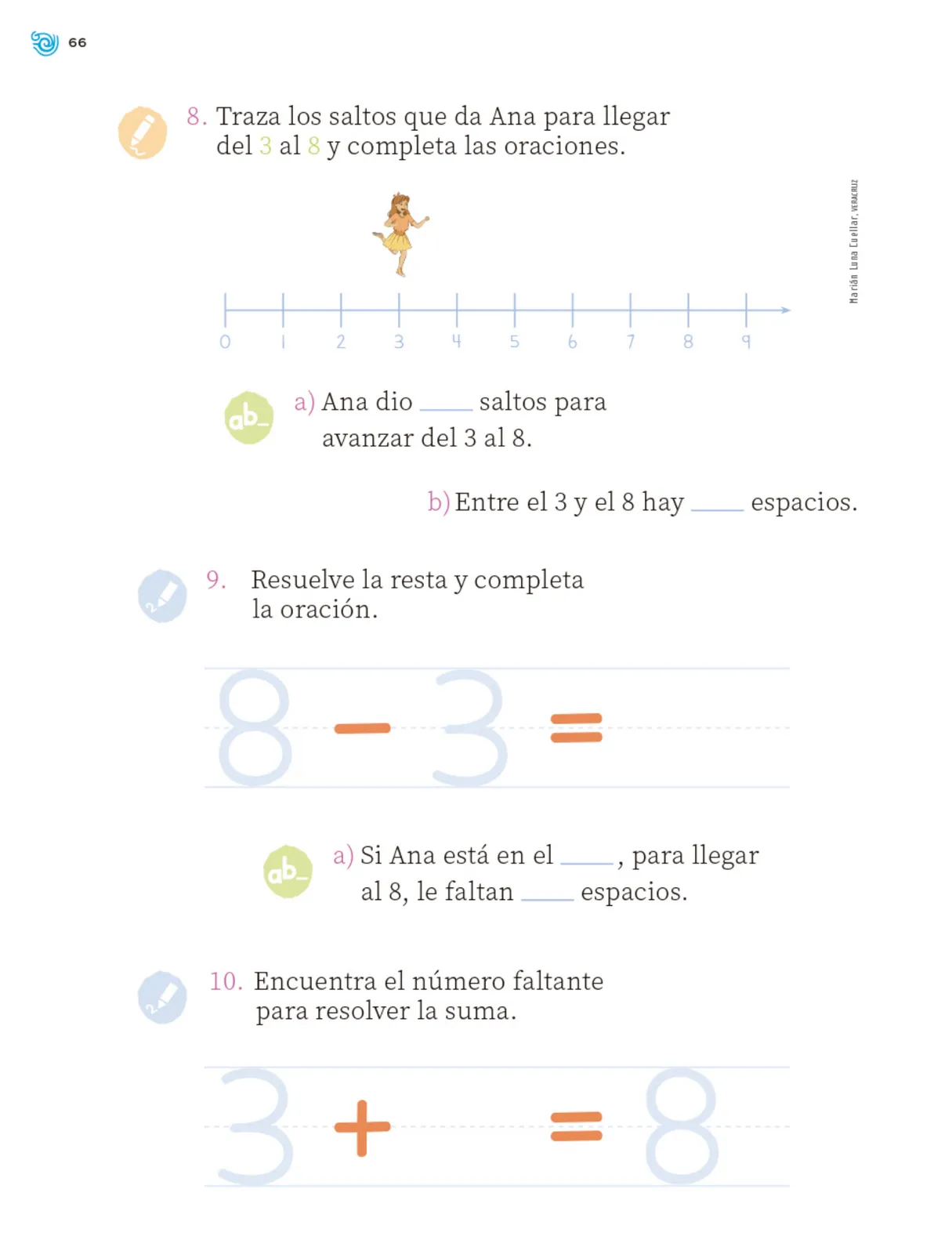 Página 67 de Múltiples lenguajes. Trazos y números.   Libro de Educación Primaria Grado 1°  Ciclo Escolar 2025 - 2026