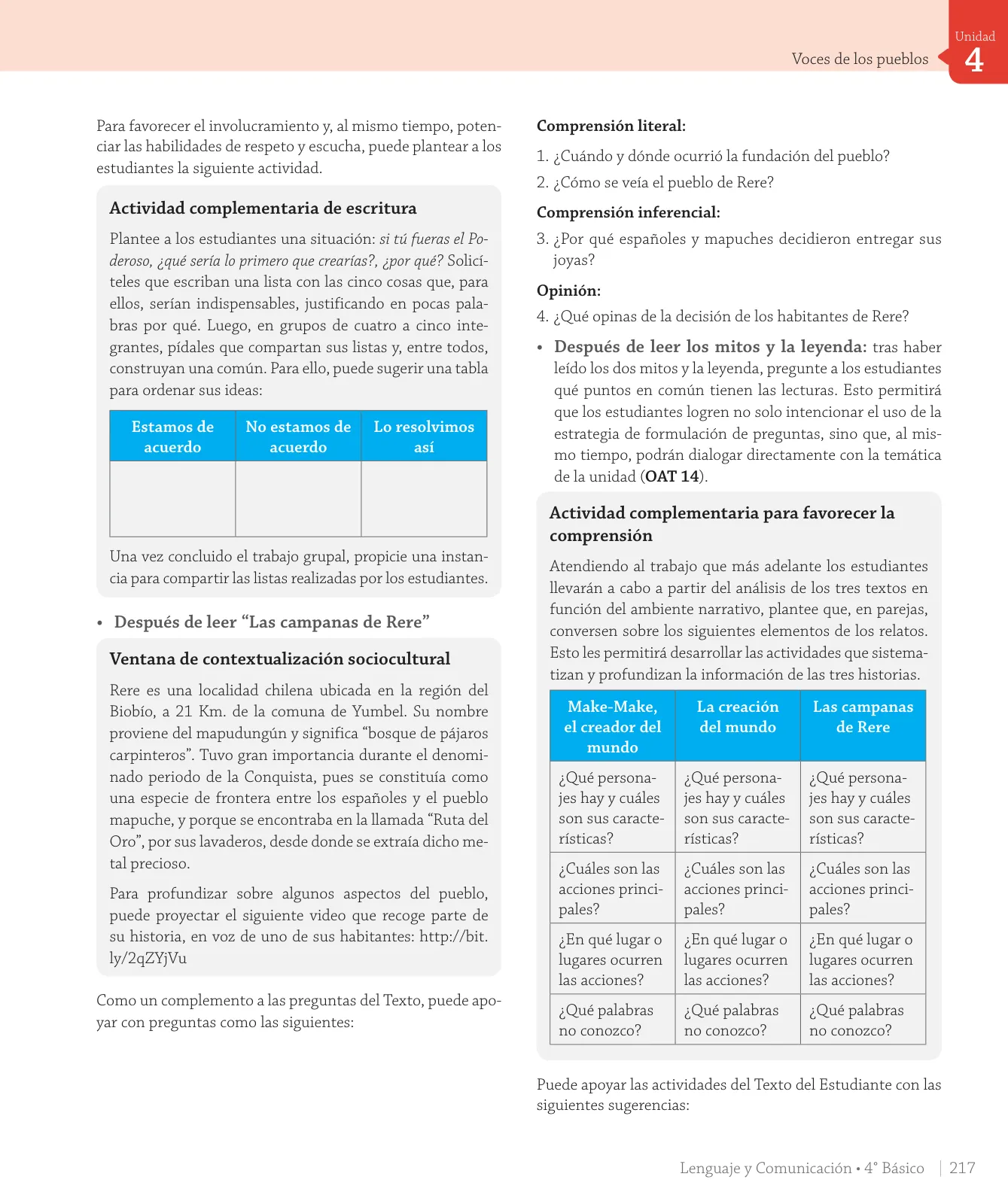 Página 43 de Lenguaje y Comunicación – Cuarto Básico | Texto del Estudiante MINEDUC – Descargar PDF · 2024