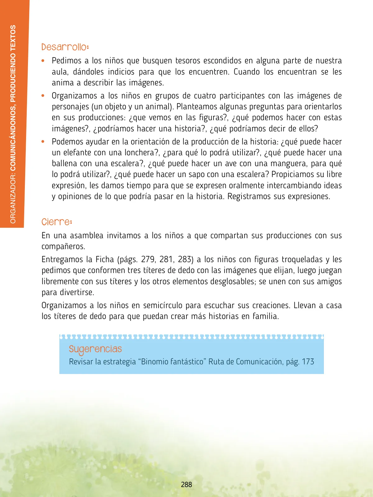 Miniatura página 290 de Agenda pedagógica 2017-2018 para docentes de II Ciclo de Instituciones de nivel de Educación Inicial · 2017