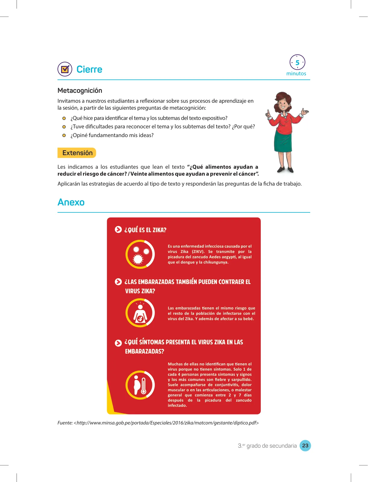 Página 25 de Comprensión lectora 3 : manual para el docente de tercer grado de Secundaria · 2017