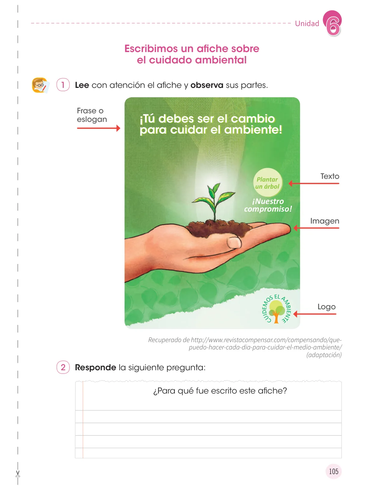 Página 107 de Comunicación 3 : cuaderno de trabajo para tercer grado de Educación Primaria 2019 · 2019