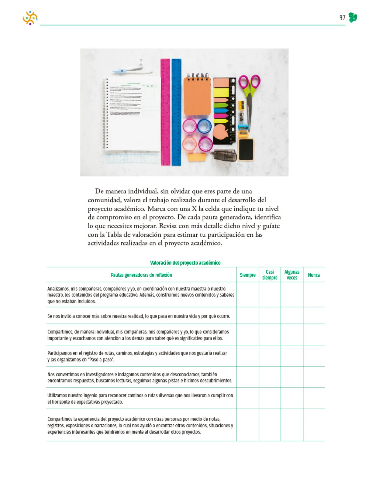 Miniatura página 98 de Colección Sk´asolil. Nuestro libro de Proyectos.  Tomo III.  Libro de Educación Telesecundaria Grado 2°  Ciclo Escolar 2025 - 2026