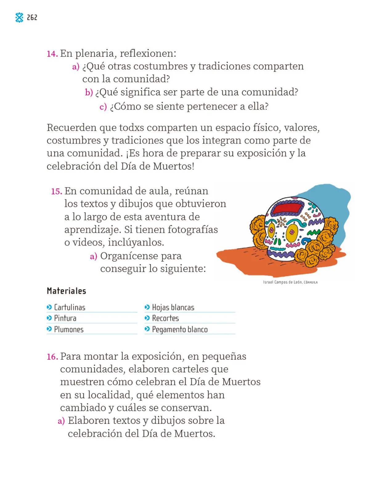 Página 263 de Proyectos Comunitarios.   Libro de Educación Primaria Grado 1°  Ciclo Escolar 2025 - 2026