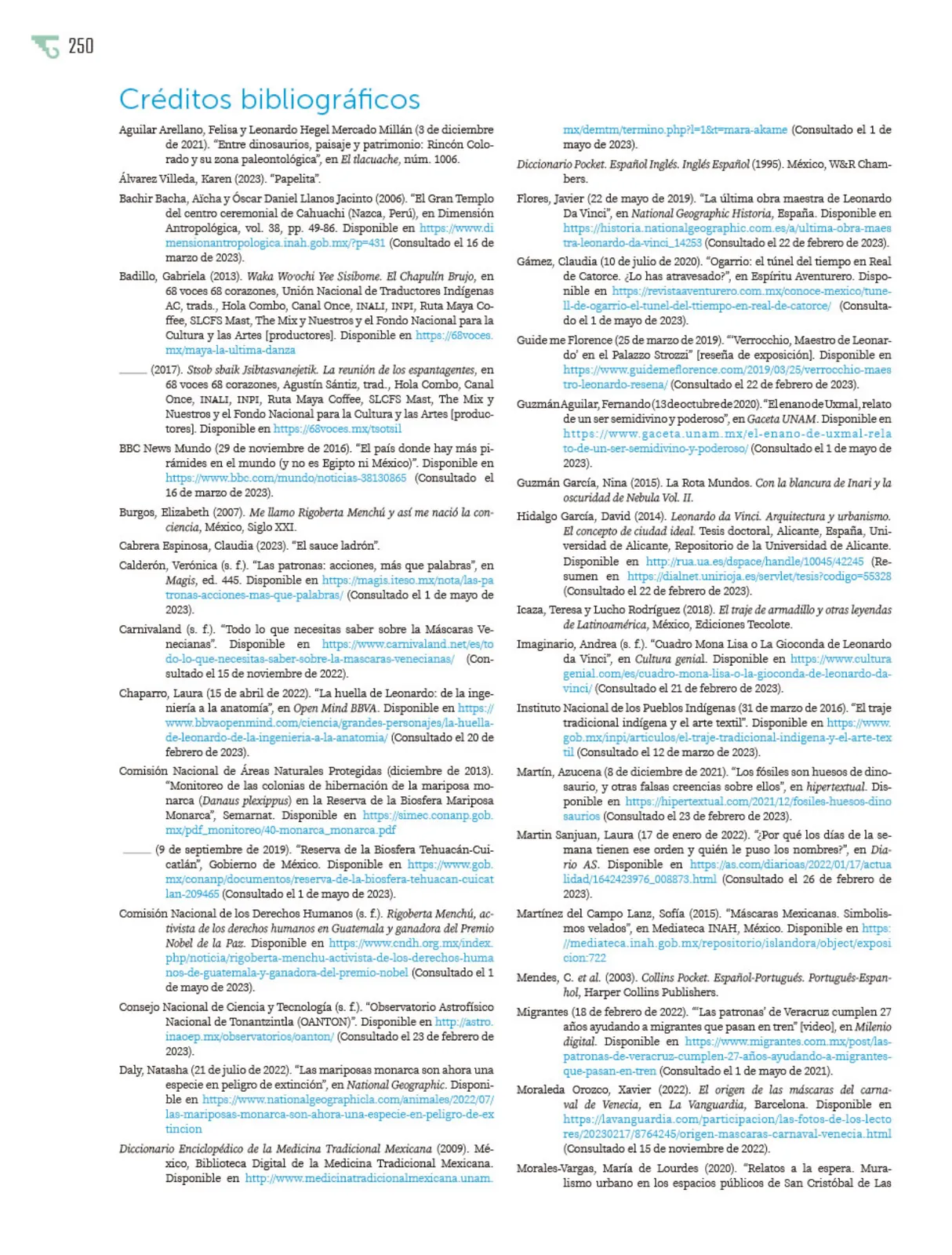 Miniatura página 251 de Múltiples lenguajes.   Libro de Educación Primaria Grado 6°  Ciclo Escolar 2025 - 2026
