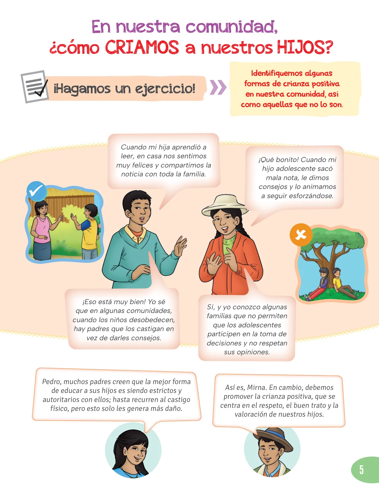 Página 7 de Cartilla de prevención y protección frente a la violencia para familias : Primaria Multigrado Monolingüe y Modelos de Servicio Educativo en el Ámbito Rural · 2024