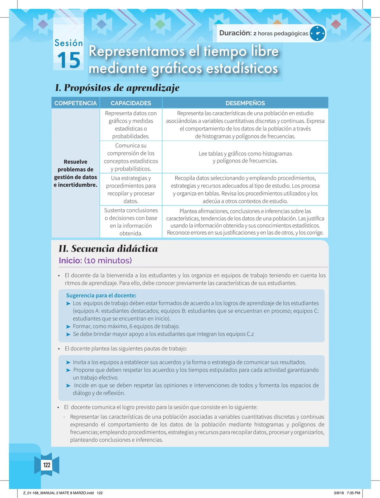 Miniatura página 124 de Resolvamos problemas 2 : manual para el docente 2018 · 2018
