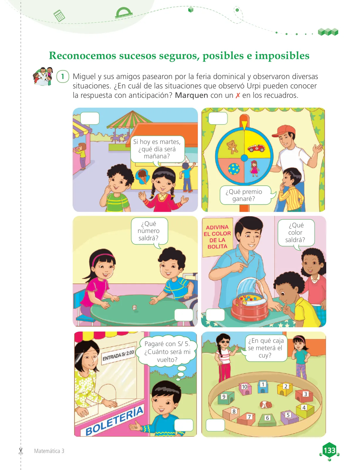 Página 135 de Matemática 3 : cuaderno de trabajo para tercer grado de Educación Primaria 2019 · 2019