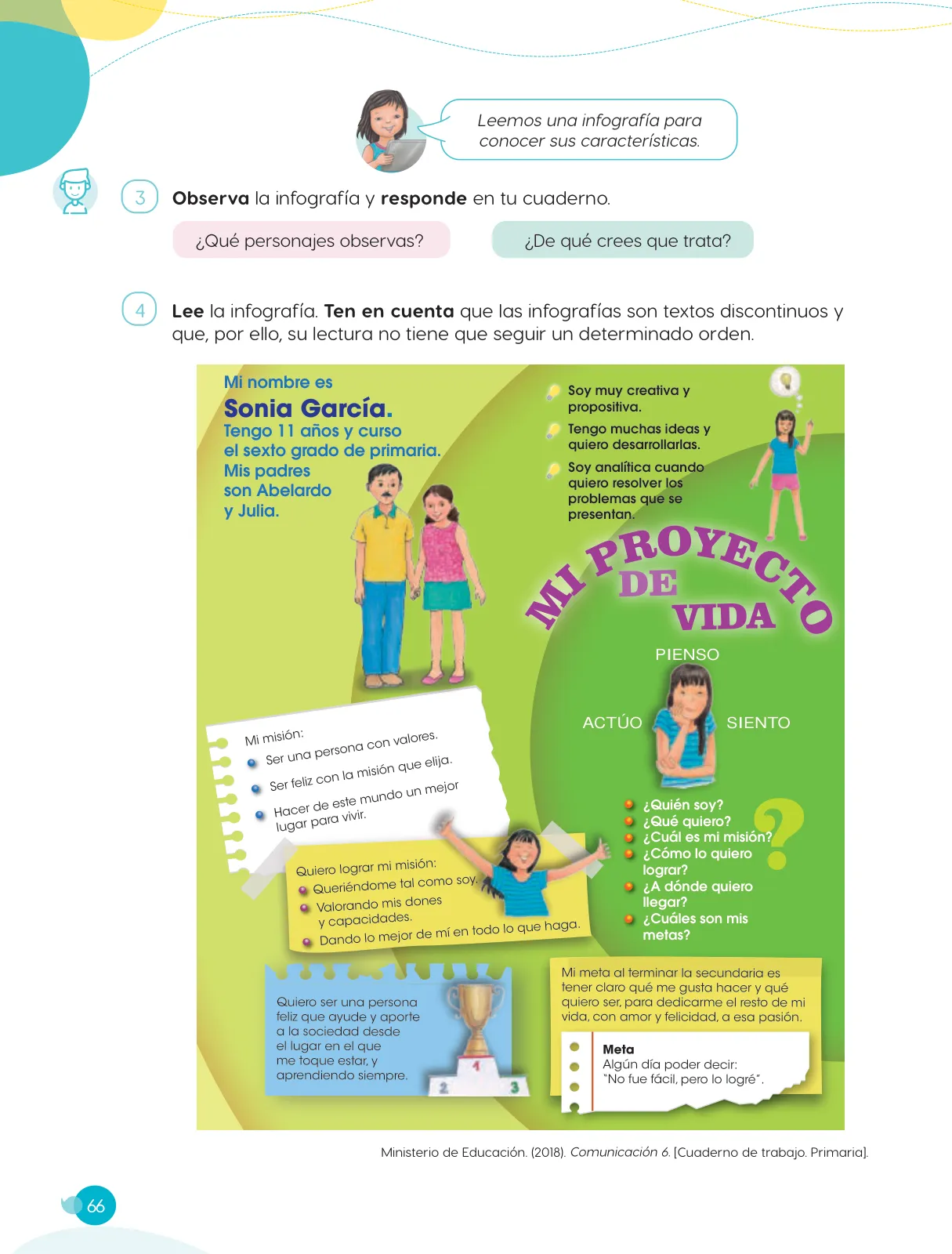 Página 68 de Cuadernillo de Comunicación 6, sexto grado de Primaria · 2023