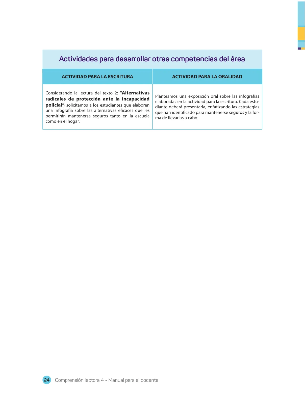 Miniatura página 26 de Comprensión lectora : manual para el docente de cuarto grado de Secundaria 2018 · 2018
