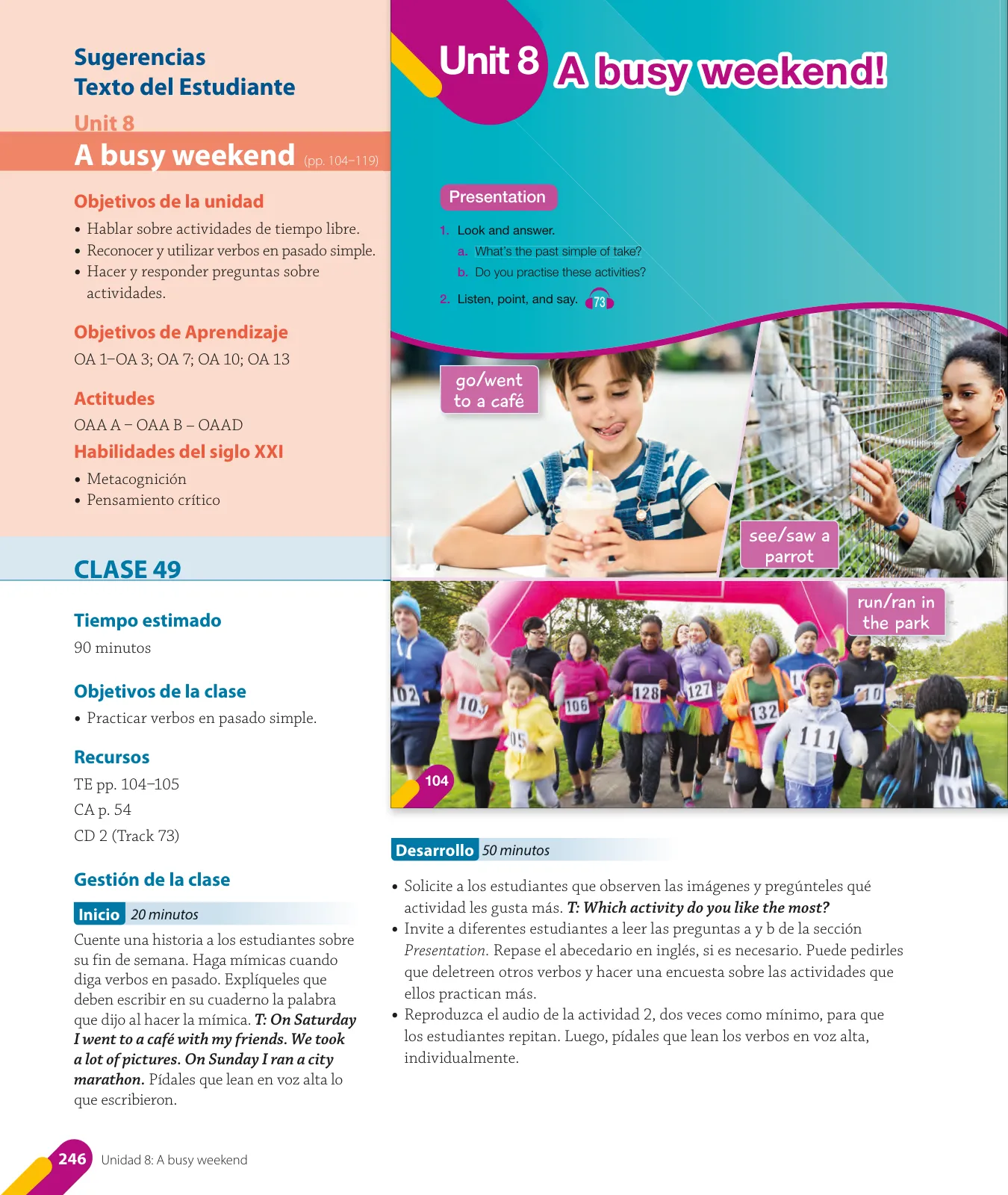 Página 110 de Inglés – Quinto Básico | Texto del Estudiante MINEDUC – Descargar PDF · 2024