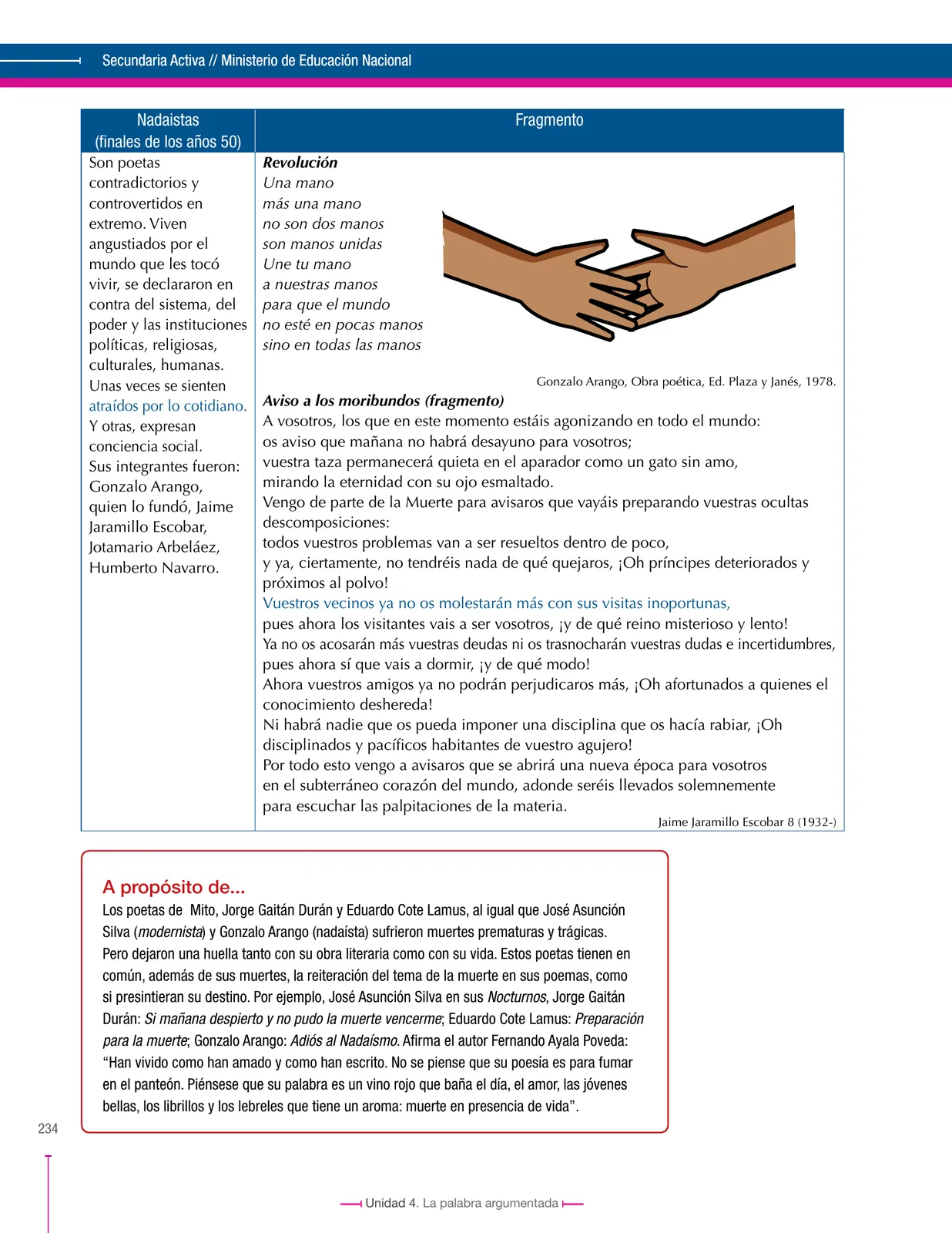 Página 234 de Lenguaje 8° · Secundaria Activa