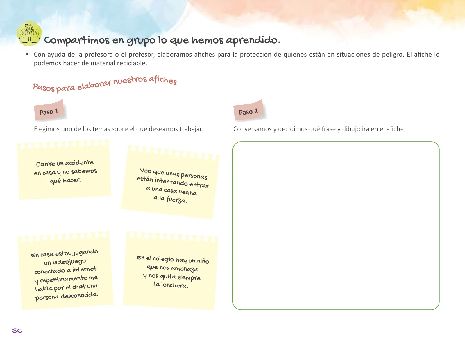 Página 58 de Cuadernillo de Tutoría 3 : tercer grado de Educación Primaria · 2021