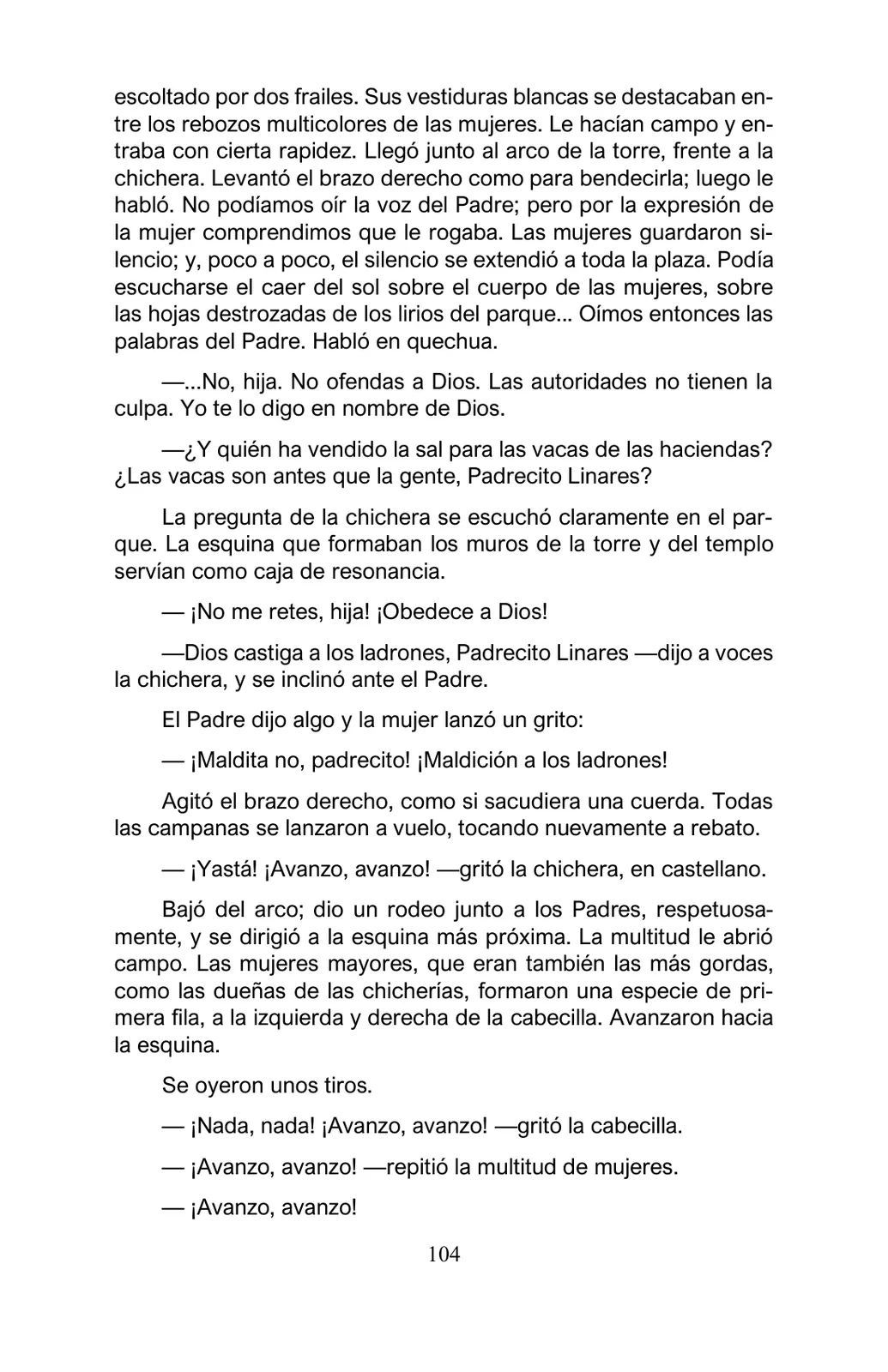 Miniatura página 104 de Arguedas, entre el fuego y el amor : textos seleccionados para estudiantes de Educación Básica · 2021