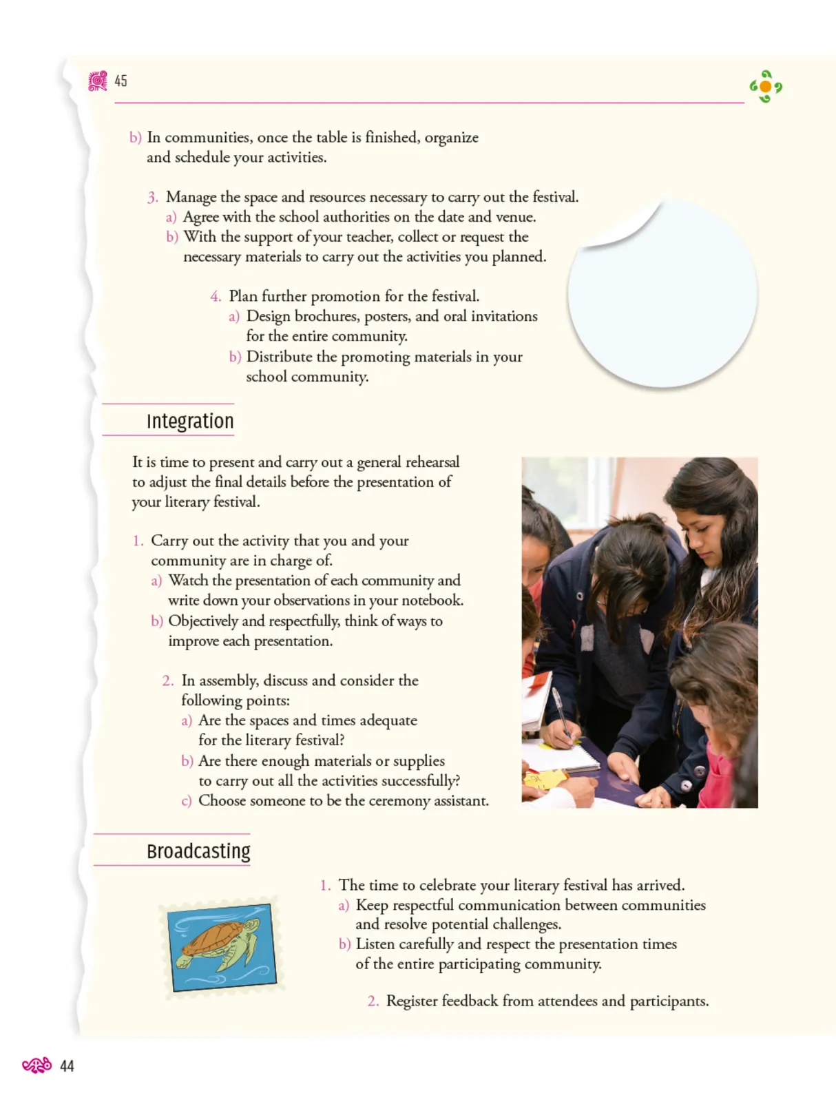 Miniatura página 45 de Uérakua anapu uantakua. Projects and Readings  Libro de Educación Secundaria Grado 1°  Ciclo Escolar 2025 - 2026