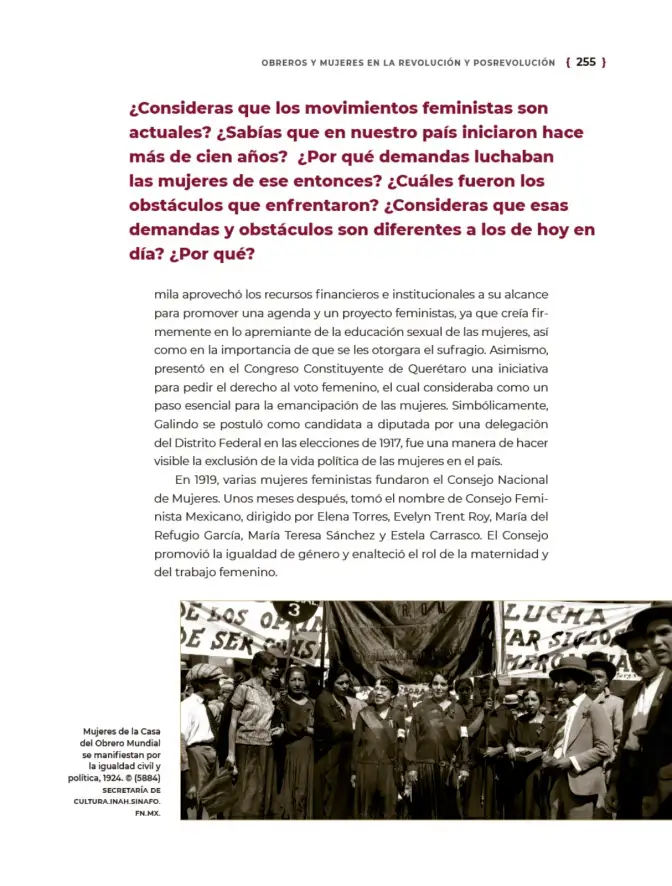 Página 256 de Historia del pueblo mexicano. Libro de Educación Secundaria Grado 1° Ciclo Escolar 2025 - 2026