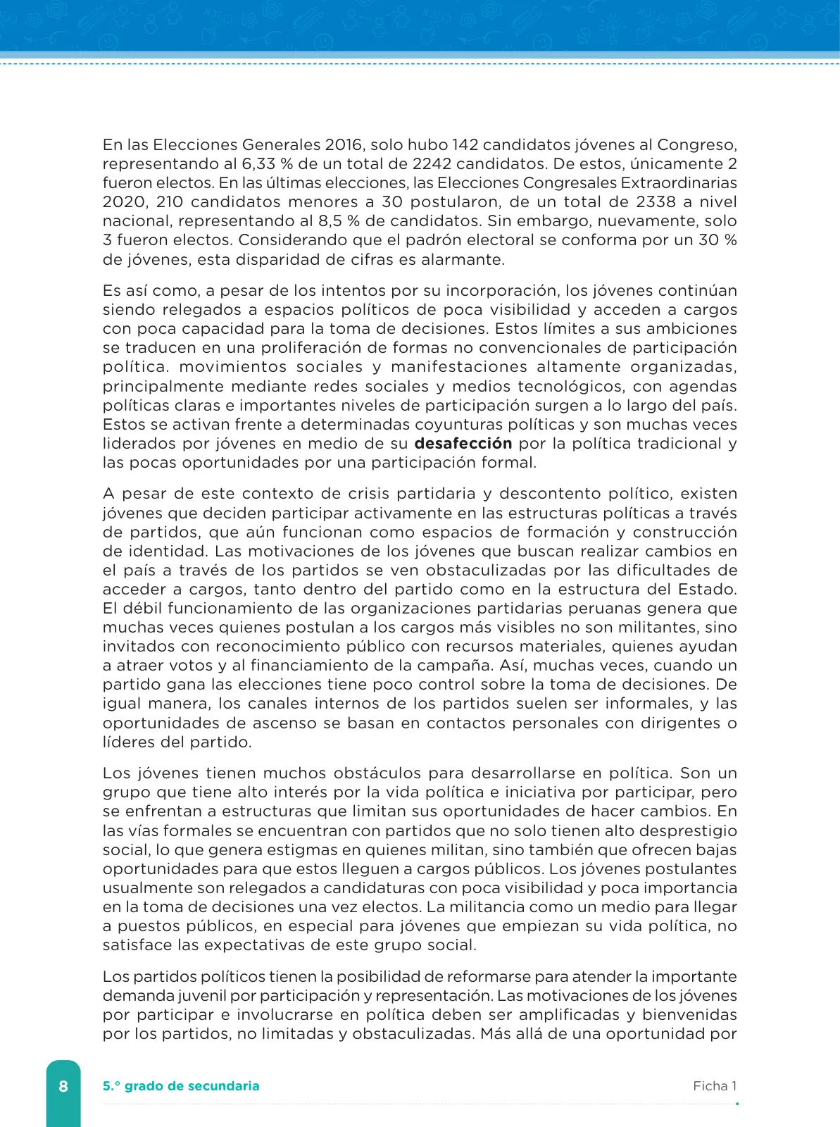 Miniatura página 10 de Fichas de aprendizaje de Comunicación 5 · 2024