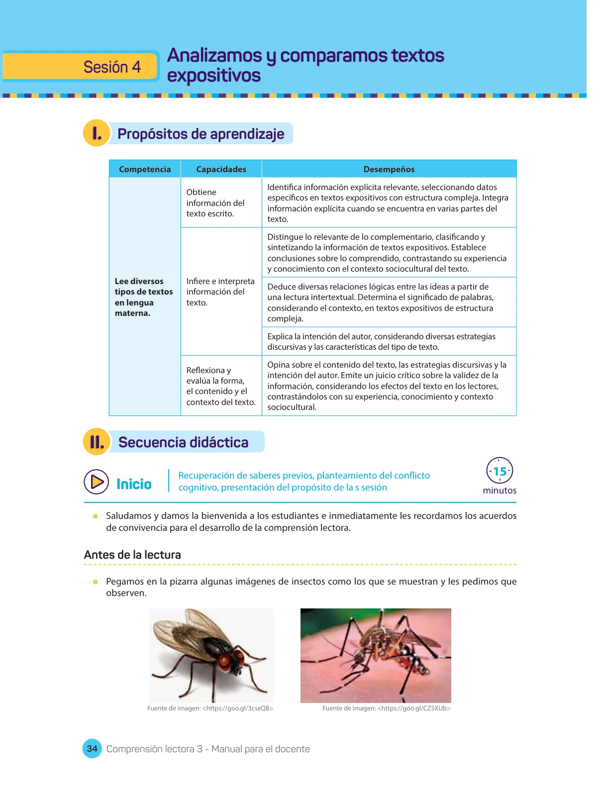 Miniatura página 36 de Comprensión lectora : manual para el docente de tercer grado de Secundaria 2018 · 2018