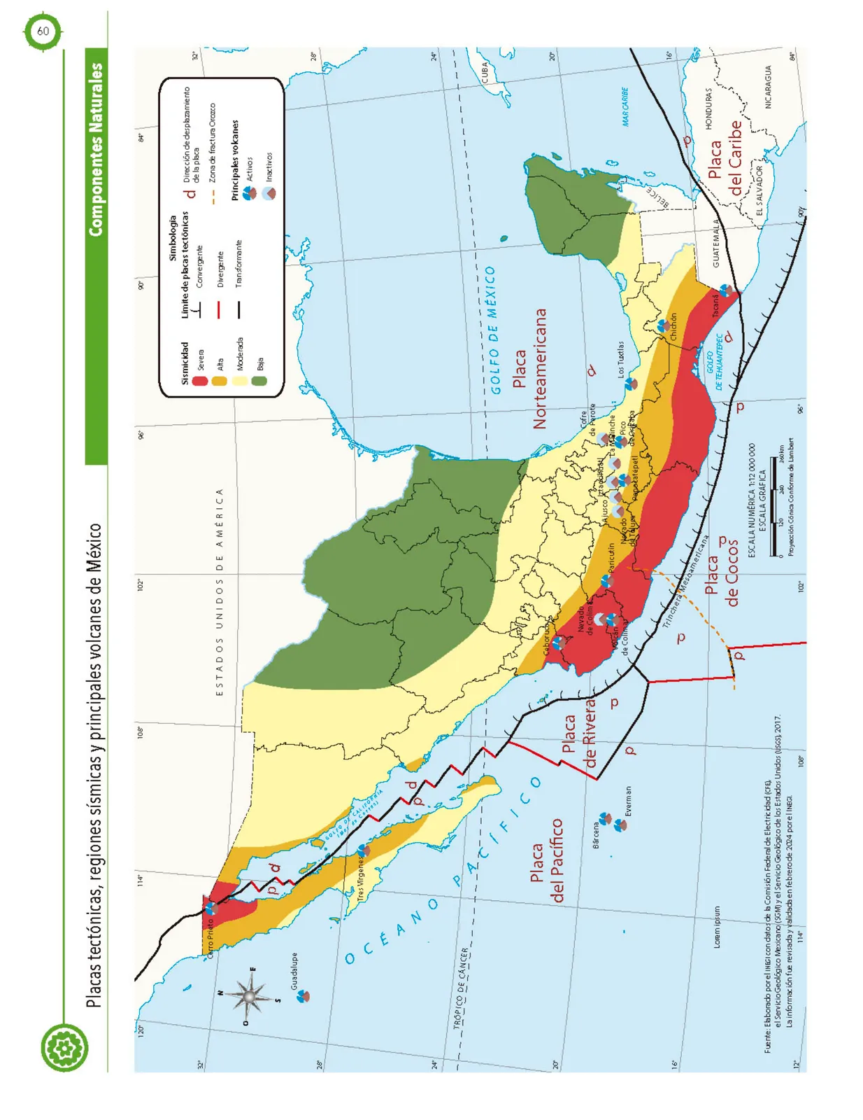Página 61 de Cartografía de México y el mundo. Libro de Educación Primaria Grado 4° Ciclo Escolar 2025 - 2026