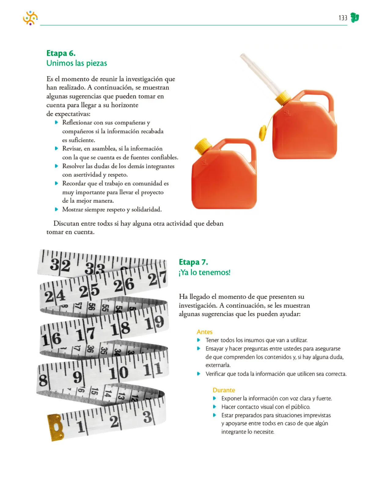 Página 134 de Colección Sk´asolil. Nuestro libro de Proyectos. Tomo I. Libro de Educación Telesecundaria Grado 2° Ciclo Escolar 2025 - 2026