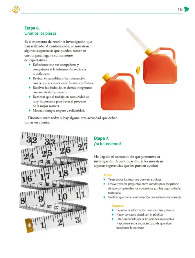 Página 134 de Colección Sk´asolil. Nuestro libro de Proyectos. Tomo I. Libro de Educación Telesecundaria Grado 2° Ciclo Escolar 2025 - 2026