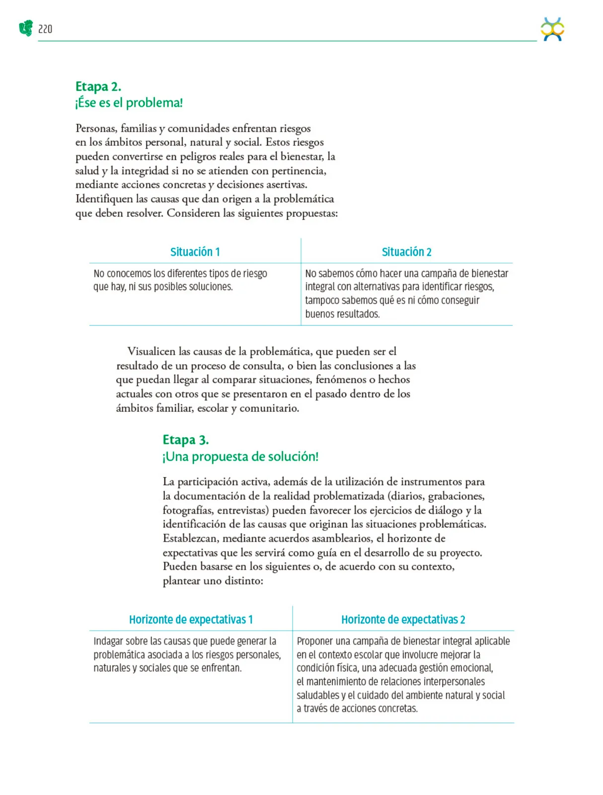 Página 221 de Colección Sk´asolil. Nuestro libro de Proyectos. Tomo II. Libro de Educación Telesecundaria Grado 2° Ciclo Escolar 2025 - 2026