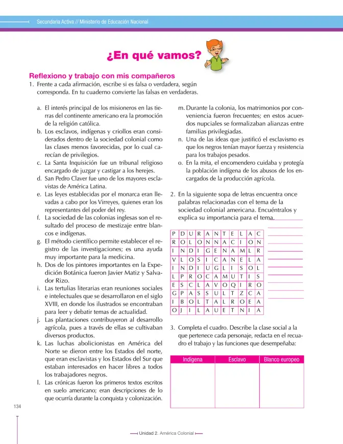 Página 134 de Ciencias Sociales 8° · Secundaria Activa
