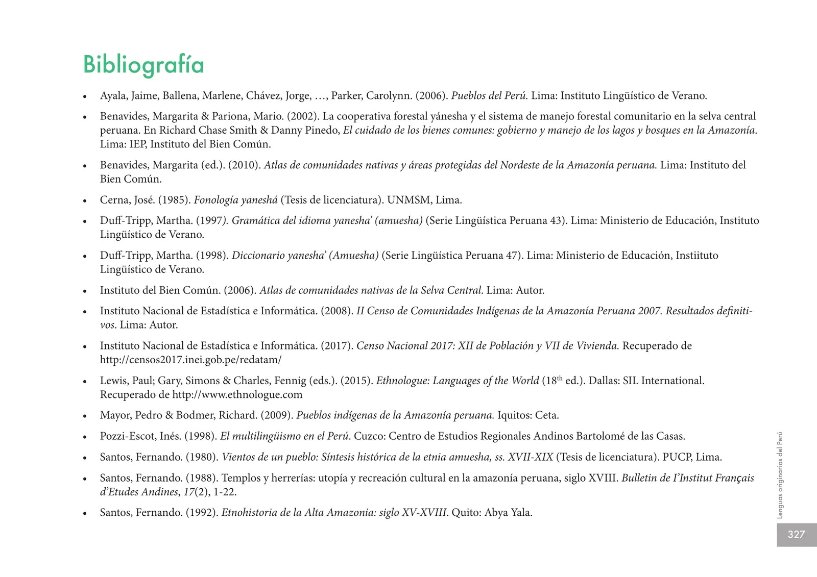 Miniatura página 329 de Lenguas originarias del Perú · 2018