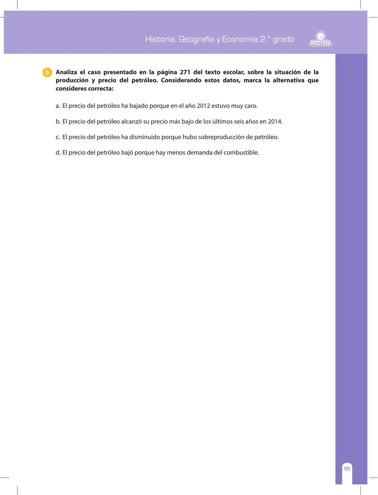 Miniatura página 95 de Historia, Geografía y Economía 2 : cuaderno de reforzamiento pedagógico - JEC ﻿ · 2016